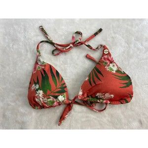 Banana Moon Women's Bikini Top Wire Free Tropical Floral Size 40 Small